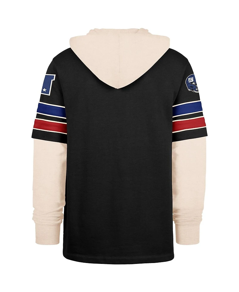'47 Brand Men's Black New York Giants Split Zone Cornerback Duo Hoodie