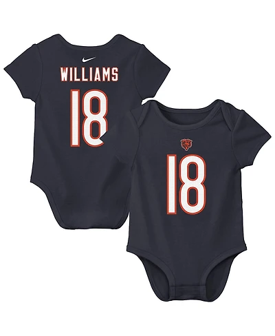 Nike Baby Boys and Girls Caleb Williams Navy Chicago Bears Player Name Number Bodysuit
