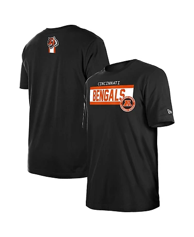 New Era Men's Black Cincinnati Bengals 3rd Down High Density Print T-Shirt