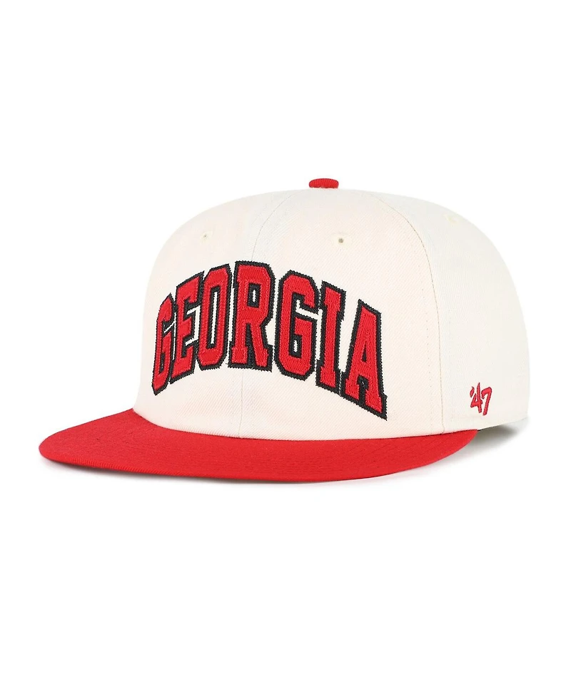 '47 Brand Men's and Women's Natural Georgia Bulldogs Crossover Off Hand Captain Adjustable Hat
