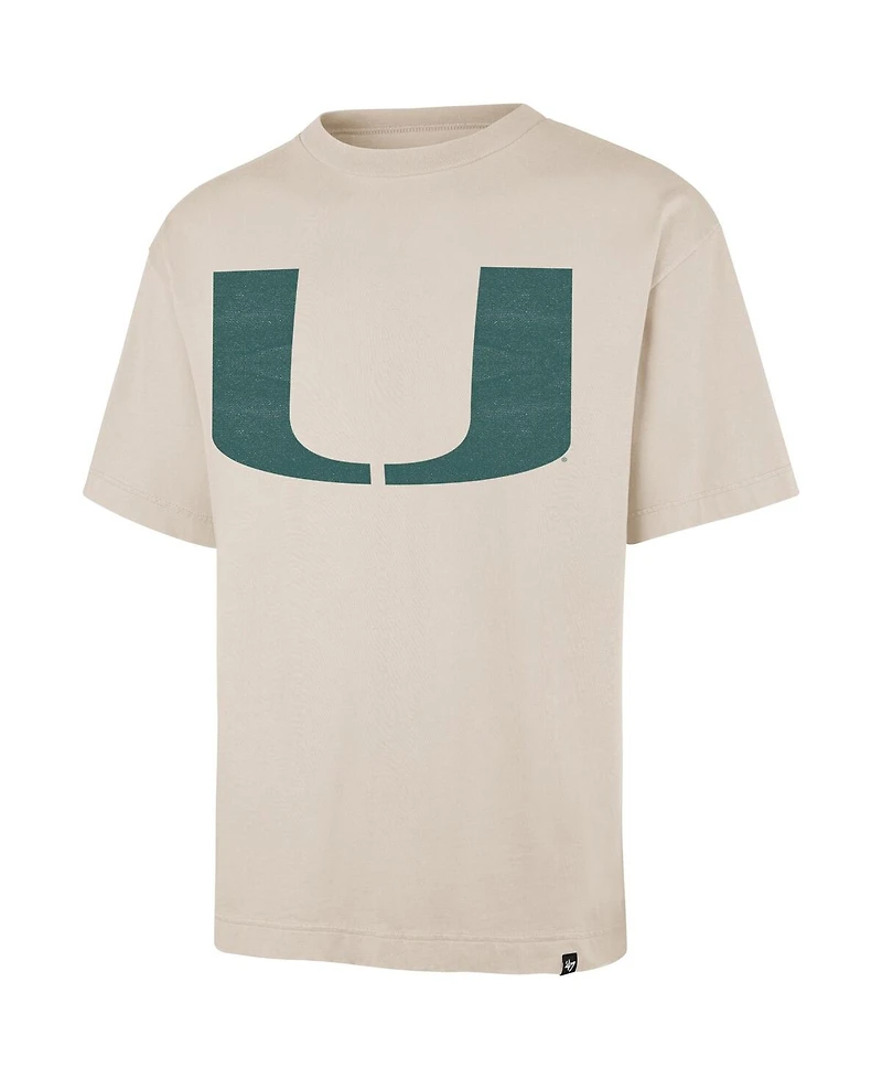 '47 Brand Men's Cream Miami Hurricanes Ravine Foundation T-Shirt