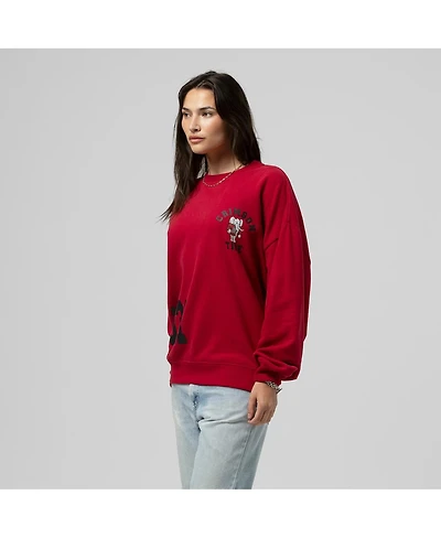 Mitchell & Ness Women's Crimson Alabama Tide Multi-Hit Sweatshirt