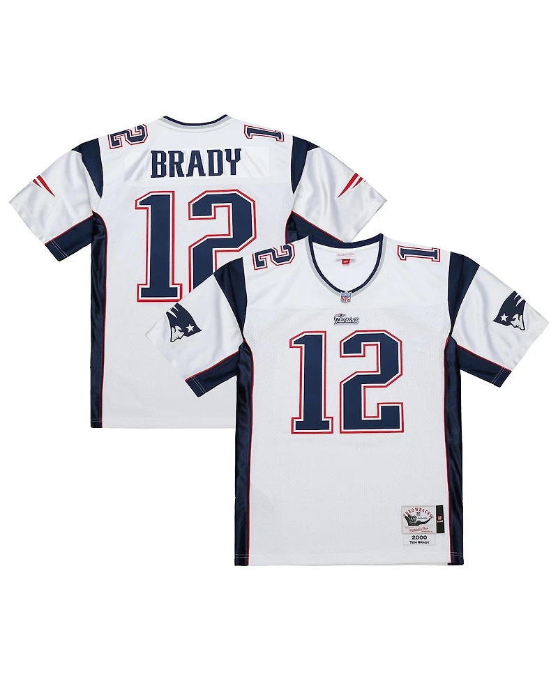 Mitchell & Ness Men's Tom Brady White New England Patriots 2000 Authentic Jersey