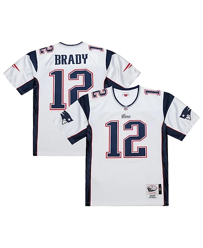 Mitchell & Ness Men's Tom Brady White New England Patriots 2000 Authentic Jersey