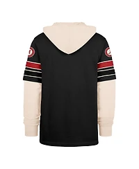 '47 Brand Men's Black Alabama Crimson Tide Split Zone Cornerback Lacer Pullover Hoodie