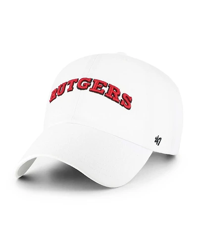 '47 Brand Men's White Rutgers Scarlet Knights Clean Up Adjustable Hat