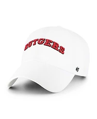 '47 Brand Men's White Rutgers Scarlet Knights Clean Up Adjustable Hat