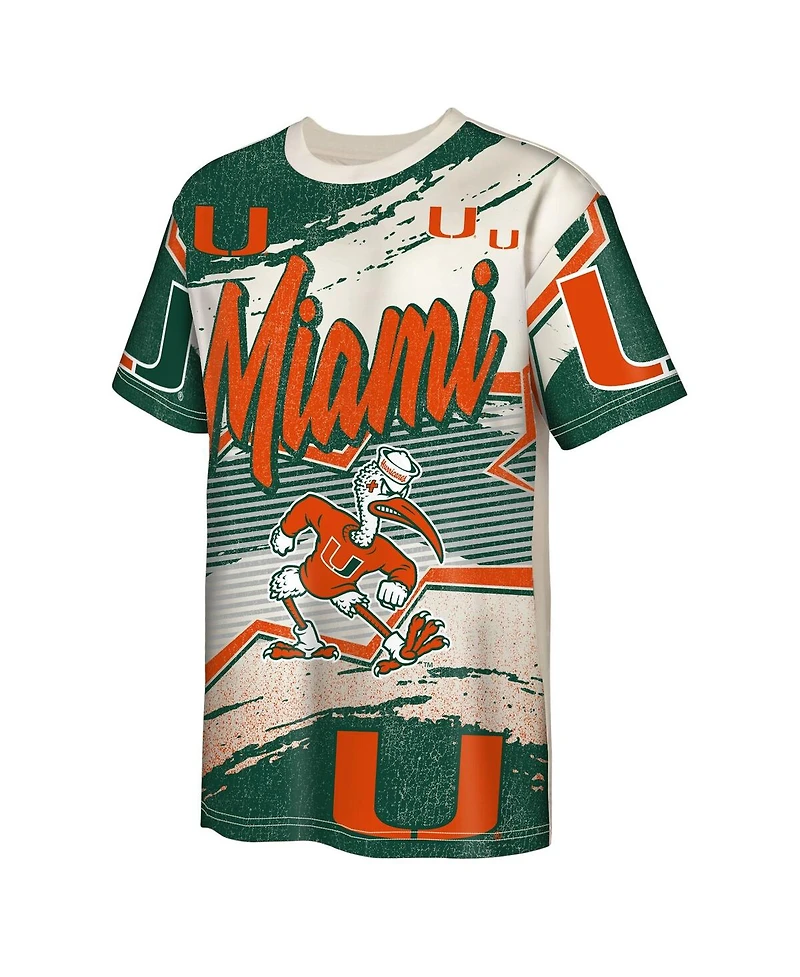 Outerstuff Big Boys and Girls Cream Miami Hurricanes Make Noise T-Shirt