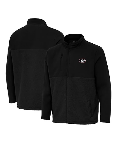 Antigua Men's Black Georgia Bulldogs Daily Fused Full-Zip Jacket
