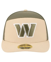 New Era Men's Light Beige/Olive Washington Commanders Two-Tone Color Pack Split Panel 59FIFTY Fitted Hat