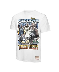 Mitchell & Ness Men's Kevin Garnett White Minnesota Timberwolves Hardwood Classics Commemorative Player Collage T-Shirt