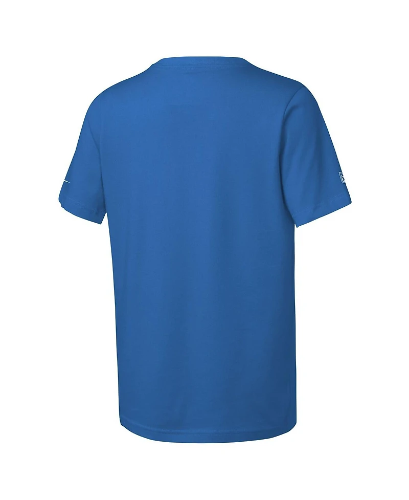 Nike Big Boys and Girls Blue Detroit Lions Sideline Team Issue T-Shirt