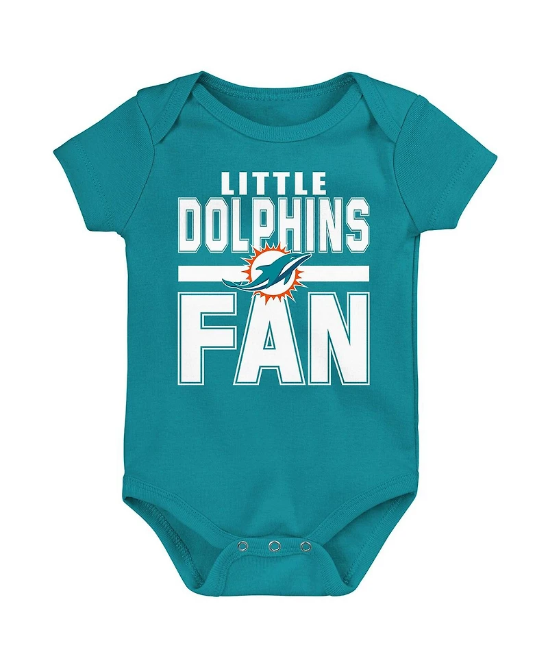 Outerstuff Newborn 3-Pack Miami Dolphins Little Tike Bodysuit Set