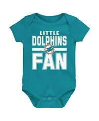 Outerstuff Newborn 3-Pack Miami Dolphins Little Tike Bodysuit Set