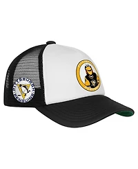 Mitchell & Ness Big Boys and Girls White Pittsburgh Penguins Mascot Adjustable Trucker Hat