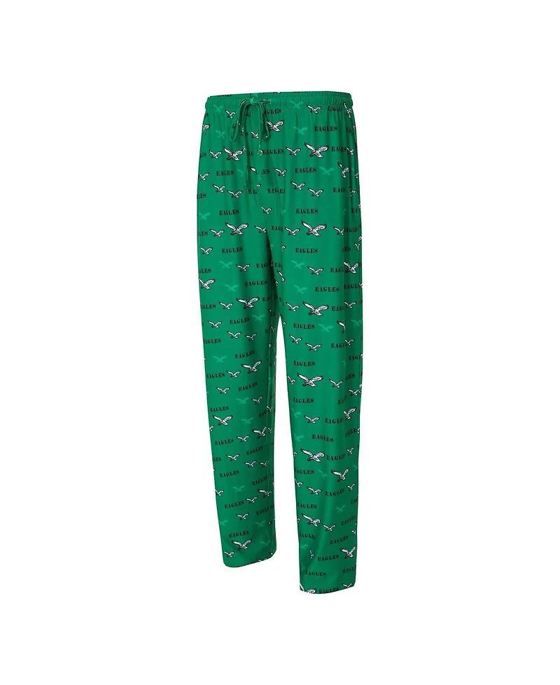 Concepts Sport Men's Kelly Green Philadelphia Eagles Retro Mosaic Allover Print Knit Pants