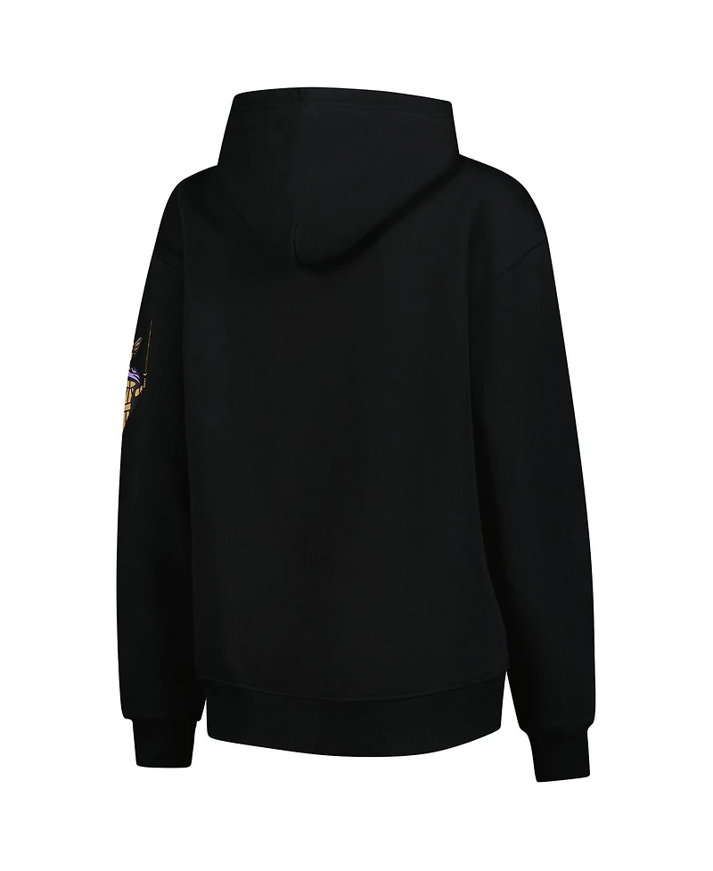 The Wild Collective Women's Black Golden State Valkyries Icon Fleece Pullover Hoodie