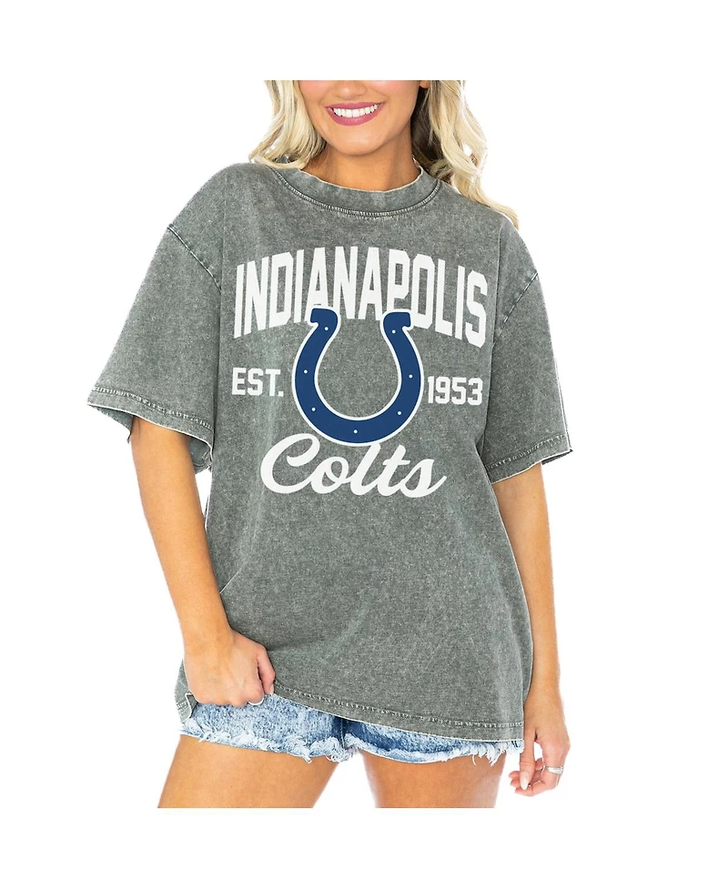 Gameday Couture Women's Gray Indianapolis Colts Tackle Titan Boyfriend Washed T-Shirt