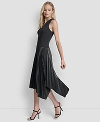 Dkny Women's Sleeveless V-Neck Fit & Flare Dress