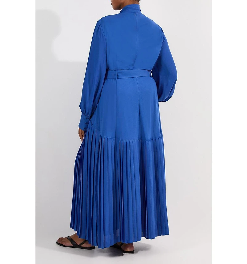 Georgette Mix Midi Dress