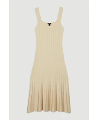 Karen Millen Women's Square Neck Knitted Flippy Dress