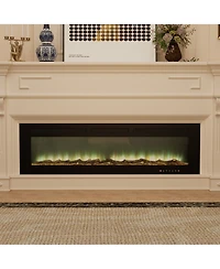 60''Classic Built-in or Wall-Mounted Direct Vent Electric Fireplace