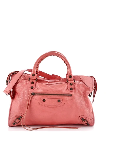 Pre-Owned Balenciaga Medium City Classic Studs Bag Leather