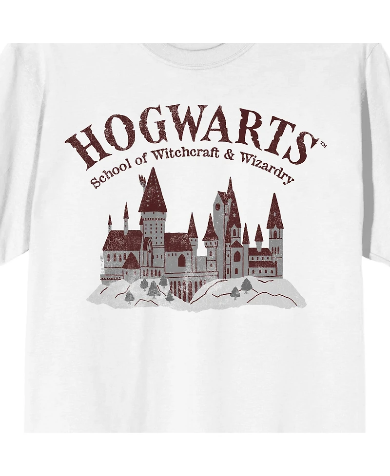 Harry Potter Hogwarts Play on White Short Sleeve Adult T-Shirt-5XL