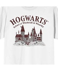 Harry Potter Hogwarts Play on White Short Sleeve Adult T-Shirt-5XL