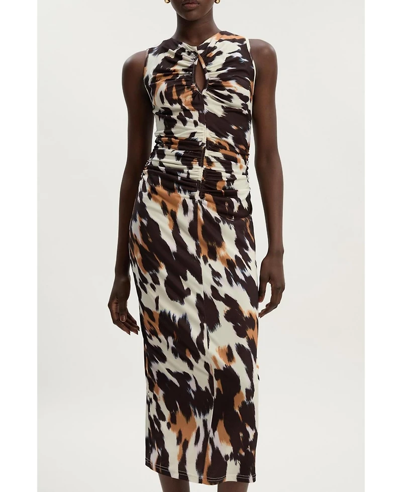 Karen Millen Women's Cut Out Neck Midi Dress