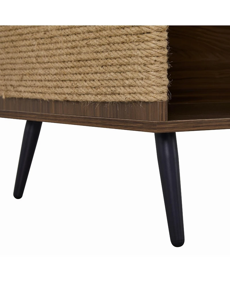 Streamdale Furniture Mid-Century Side Table with Storage