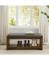 Streamdale Furniture 40" Accent Bench with Shoe Rack Granite