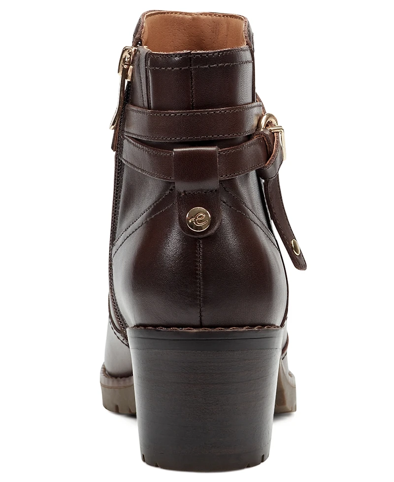 Easy Spirit Women's Carter eFlex Buckle Strap Block Heel Booties