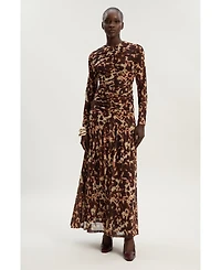Karen Millen Women's Petite Mesh Maxi Dress