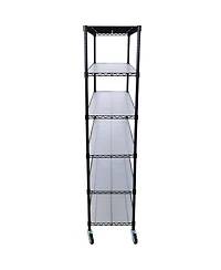Flynama 84 Inch 6 Tier 6000LB Capacity Nsf Commercial Shelving Unit with Wheels
