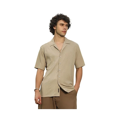 Campus Sutra Men's Trough-Tactile Shirt