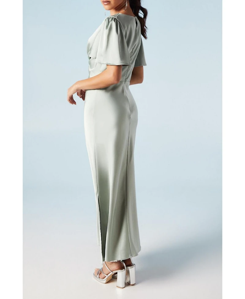 Oasis Satin Midi Bridesmaids Dress