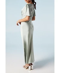 Oasis Satin Midi Bridesmaids Dress