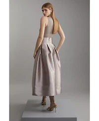 Karen Millen Women's Twill Woven Prom Maxi Skirt