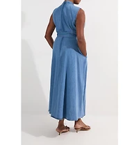 Karen Millen Belted Denim Midi Dress