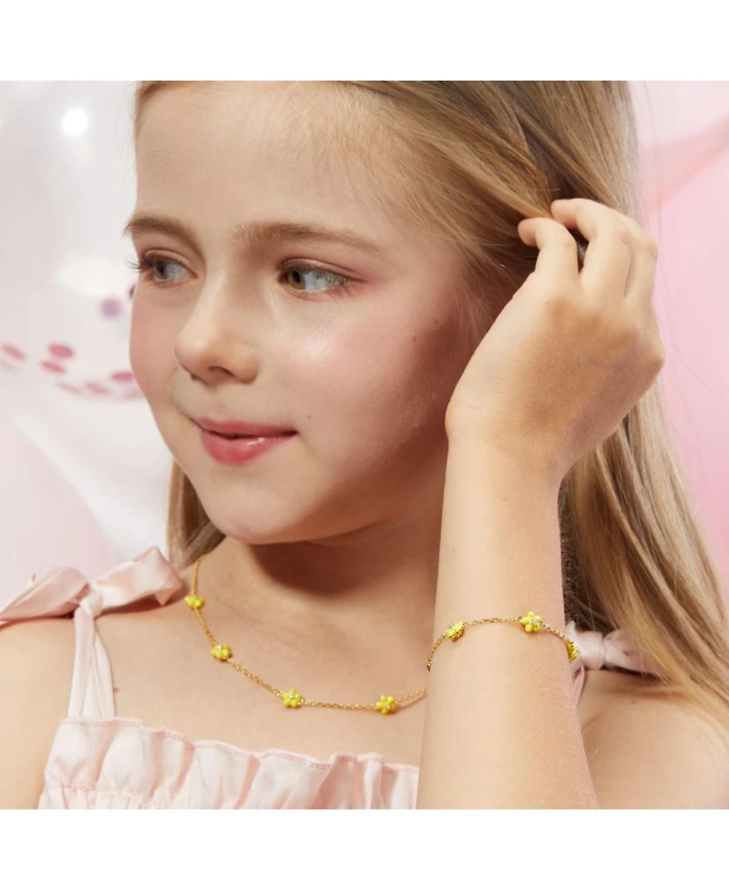 Anna Zuckerman Petit Daisy Yellow Necklace
