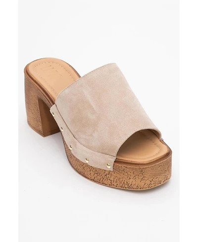 Pull Leather Platform Mules (Women)