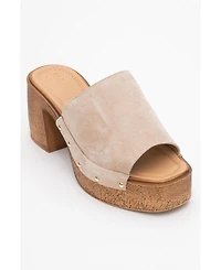 Pull Leather Platform Mules (Women)