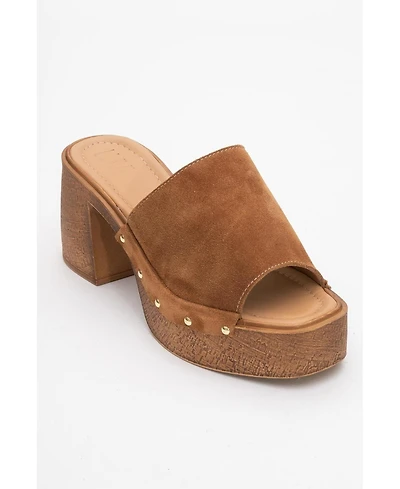 Pull Leather Platform Mules (Women)