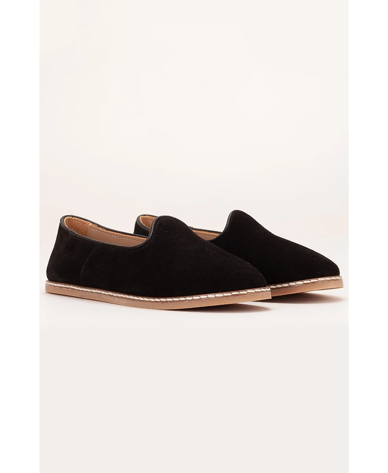 Epilogue Shoes Istanbul Suede Leather Slip On Flats (Women)
