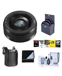 Panasonic Lumix G 20mm f/1.7 Ii Aspherical Lens for Micro Four Thirds, Black, Bundle with 46mm Filter Kit, Lens Case, Lens Wrap, Cleaning Kit,