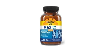 Country Life Max For Men Maxi-Sorb Rapid Release The Maximized Masculine Formulation, 60 Tabs