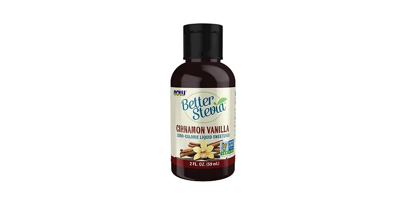 Now Foods Better Stevia Liquid Sweetener ,Cinnamon Vanilla 2 fl oz