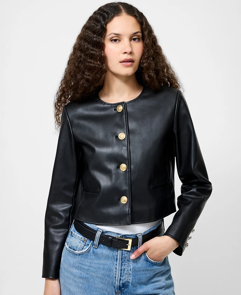 French Connection Women's Cropped Long Sleeve Jacket