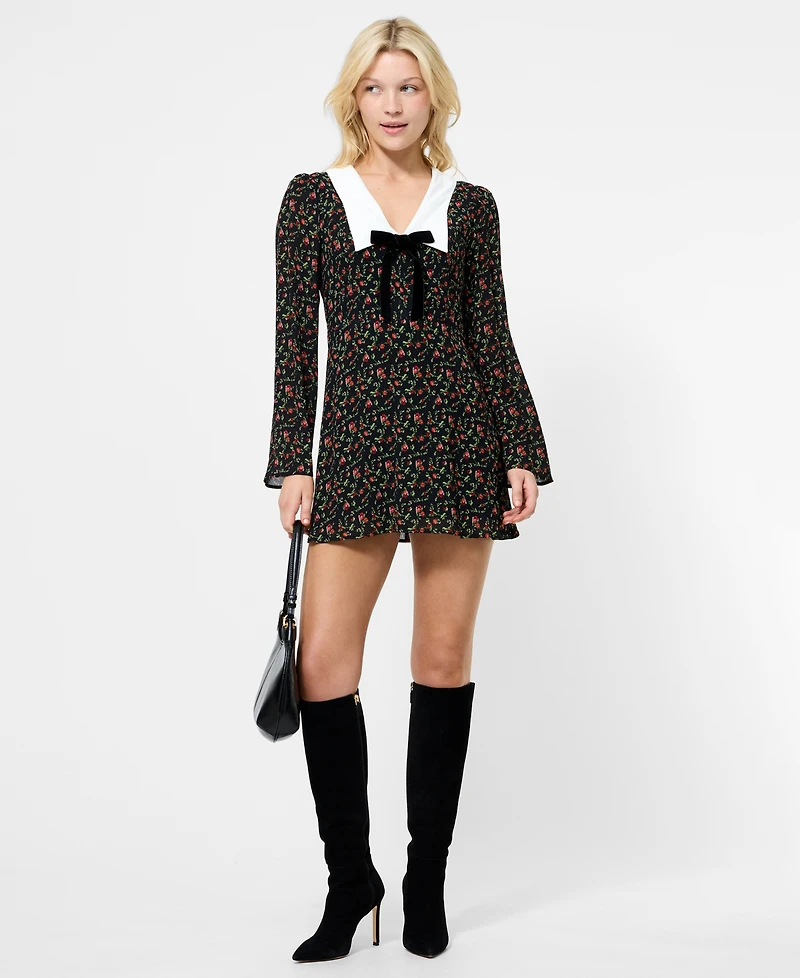 French Connection Women's Printed Long Sleeve Mini Dress